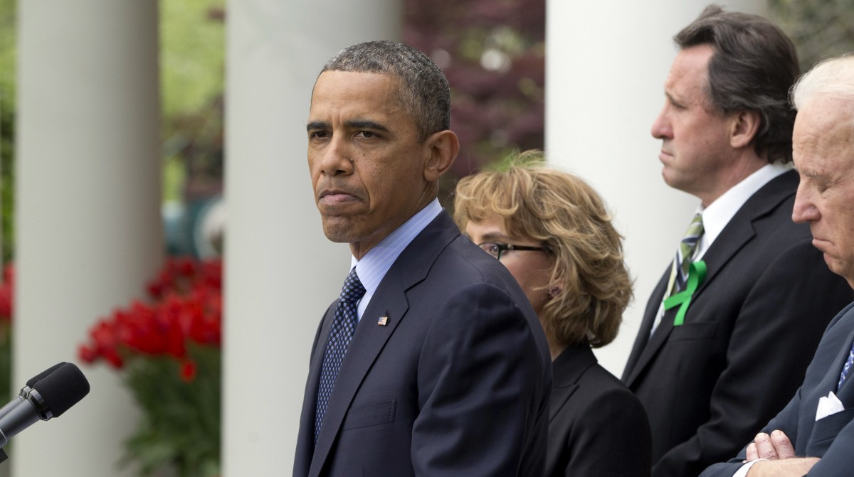 Barack Obama, Joe Biden, Gabby Giffords, Mark Barden