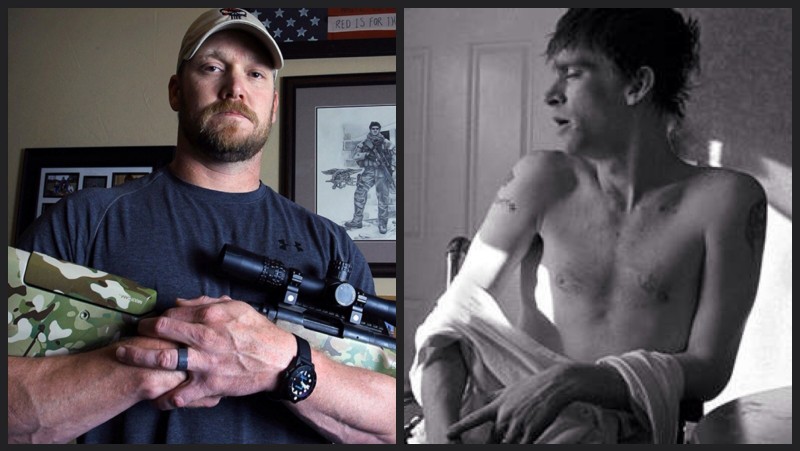 Two veterans of the Iraq War: Chris Kyle (left), the lead character in "American Sniper," and Tomas Young, antiwar activist and star of the documentary "Body of War."