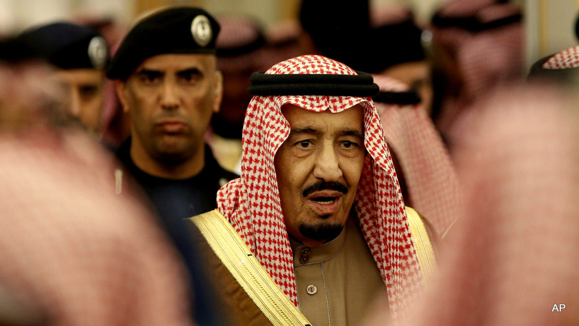 Saudi Arabia's King Salman (AP/Yoan Valat)