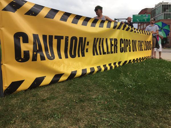 Activists protest the killing of Paul Castaway. Denver, Colorado June, 20 2015. Photo: Jesse Benn/Twitter