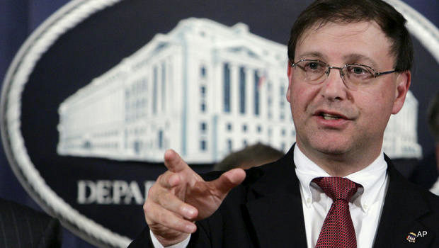 In this file photo, then-U.S. Attorney Chuck Rosenberg of the Eastern District of Virginia speaks about the indictment of Rep. William Jefferson, D-La., Monday, June 4, 2007, at the Justice Department in Washington.