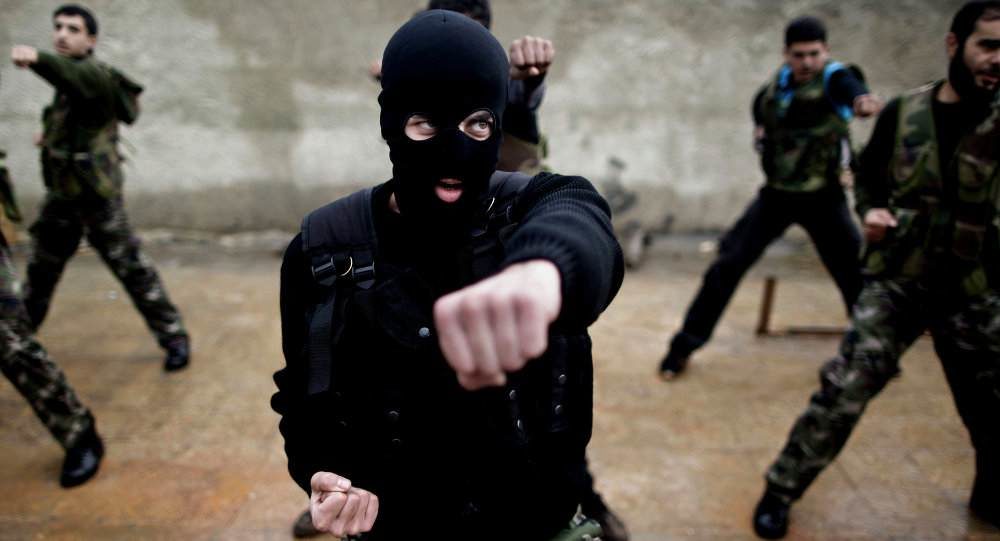 'moderate' Syrian Rebels train.