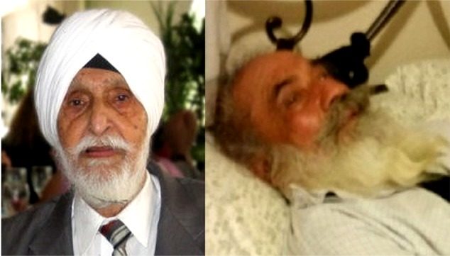 Amrik Singh Bal, a Sikh man who was attacked while waiting for a ride to work.