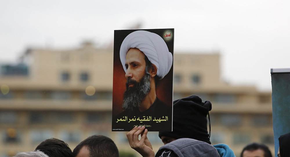 One of the hundreds of protests that broke out worldwide against the execution in Saudi Arabia of Sheikh Nimr al-Nimr (Abedin Taherkenareh, EPA)