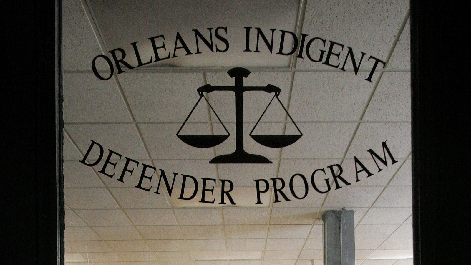 The public defender's office is still dark in the Orleans Parish Criminal Courthouse in New Orleans on Friday, May 26, 2006. (AP/Alex Brandon)