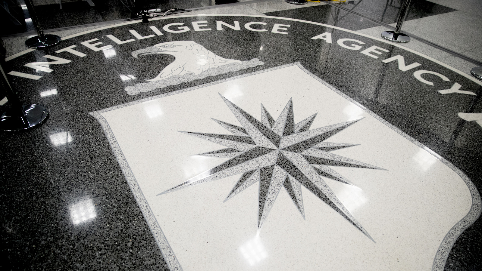The floor of the main lobby of the Central Intelligence Agency in Langley, Va., Saturday, Jan. 21, 2017. (AP/Andrew Harnik)