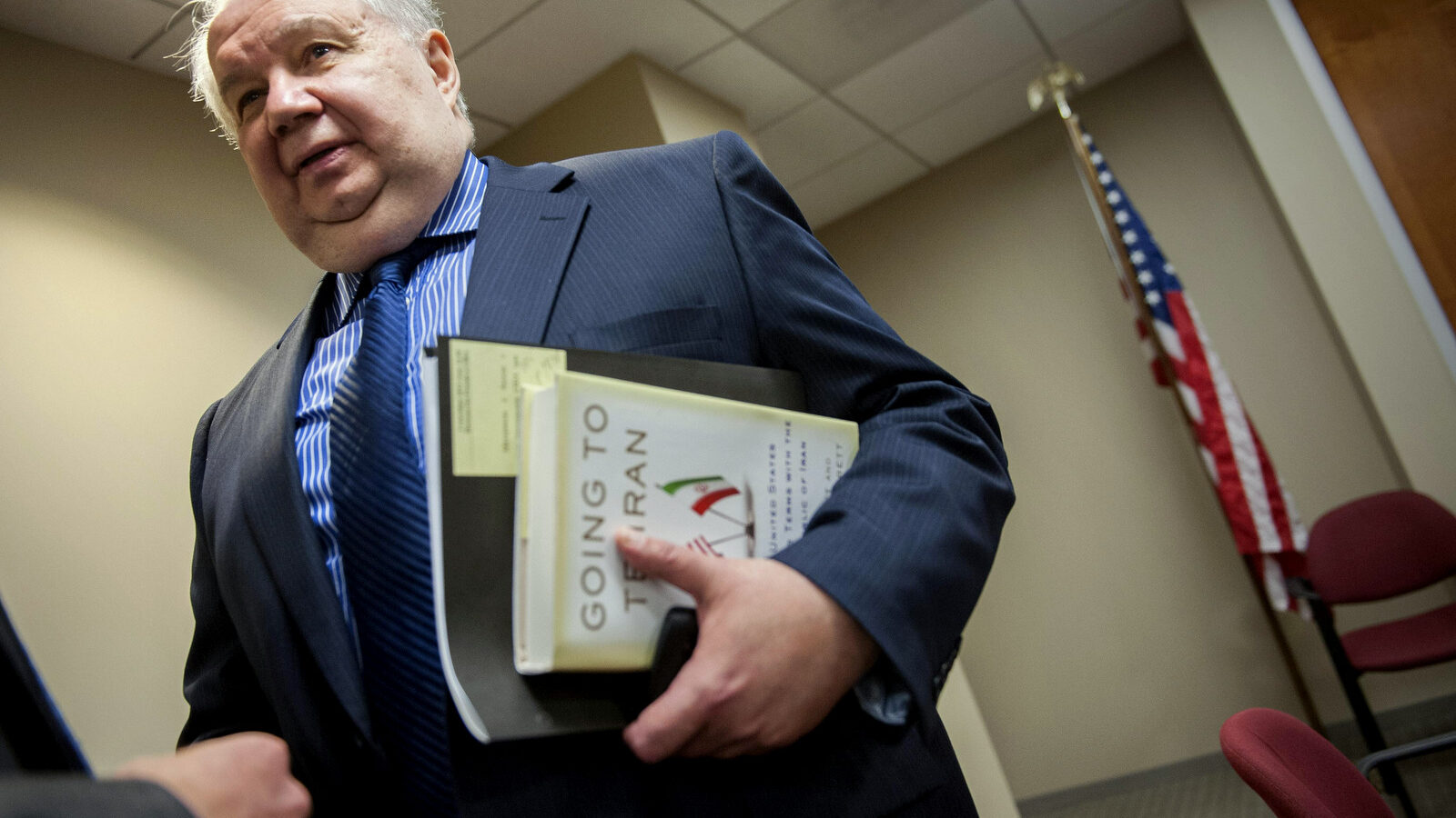 Russia's ambassador to the U.S. Sergey Kislyak, speaks with reporters in Washington, Sept. 6, 2013. (AP/Cliff Owen)
