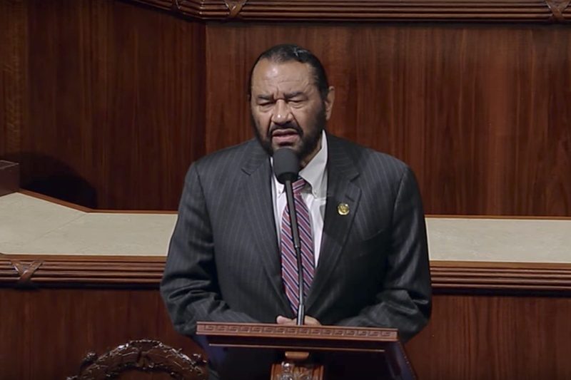 U.S. Rep. Al Green, D-Houston, speaking in favor of impeachment of President Trump from the floor of Congress on May 17, 2017. (Photo: Rep. Al Green's YouTube Channel)