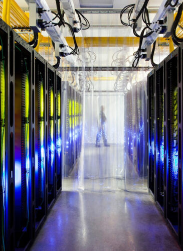 Google's campus-network room at their data center in Council Bluffs, Iowa. (Photo: Connie Zhou/AP)