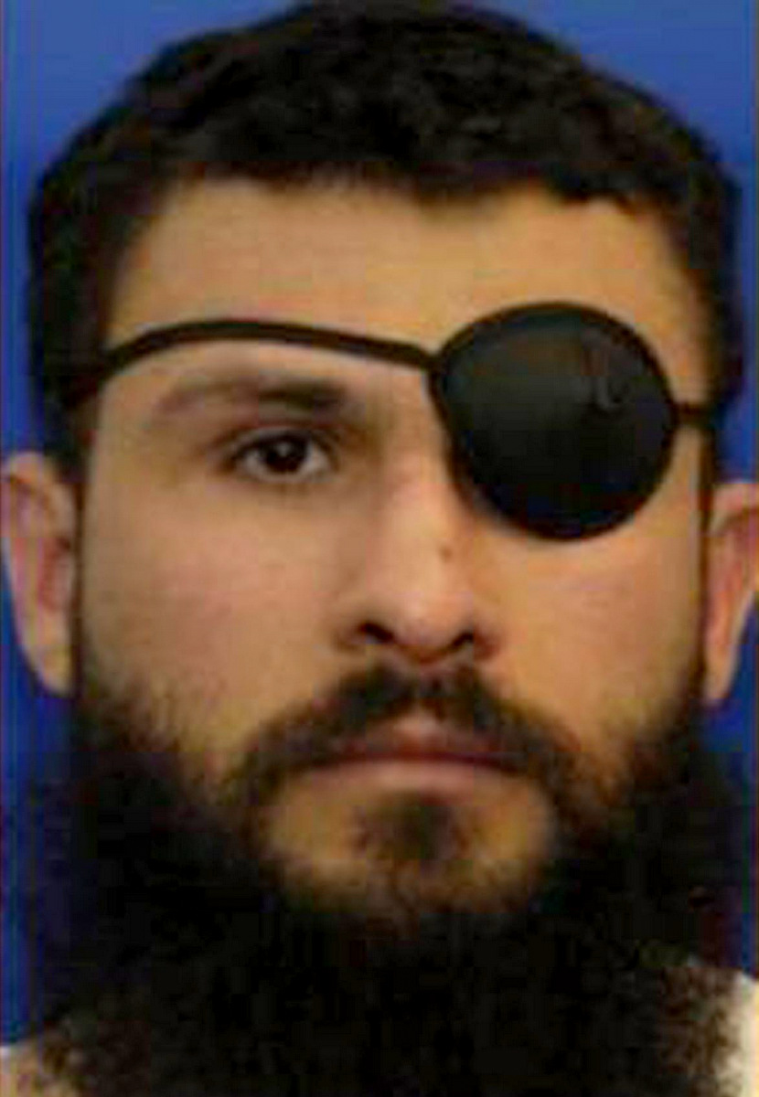The first man subjected to CIA torture after 9/11,Abu Zubaydah is shown wearing an eye patch, which his attorneys said was a result of losing his left eye in CIA custody.