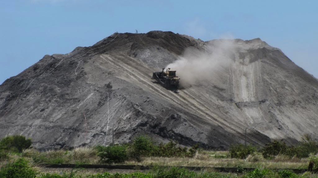A coal ash mountain, part of the AES Guayama plant in Puerto Rico. (Photo: CPI file photo)