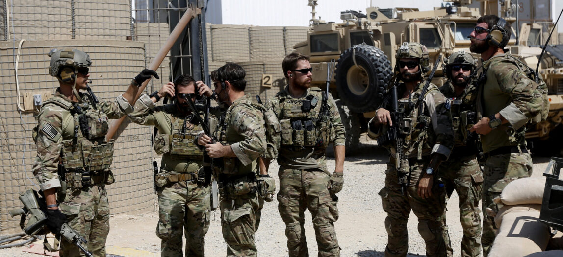 U.S. special forces soldiers at their base in Helmand, Afghanistan, Sept. 28, 2015. (Reuters/Omar Sobhani)