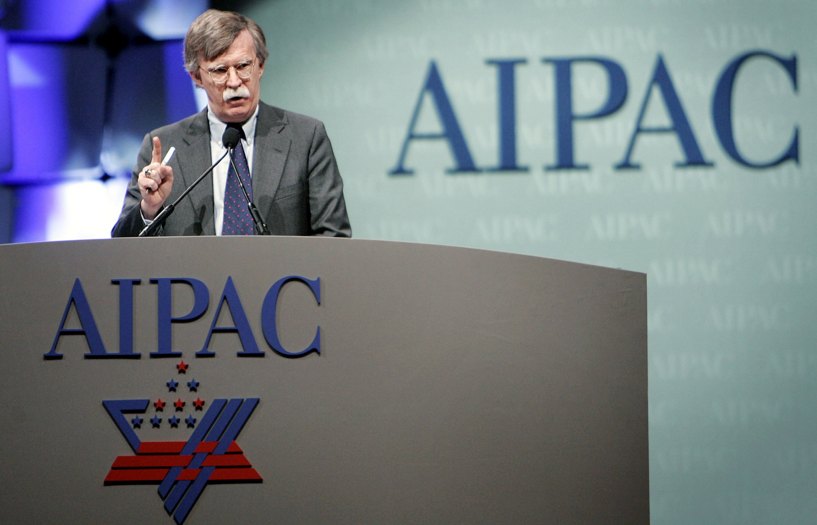 John Bolton speaks at the 2006 American Israel Public Affairs Committee's (AIPAC) Policy Conference in Washington. (AP/Caleb Jones)