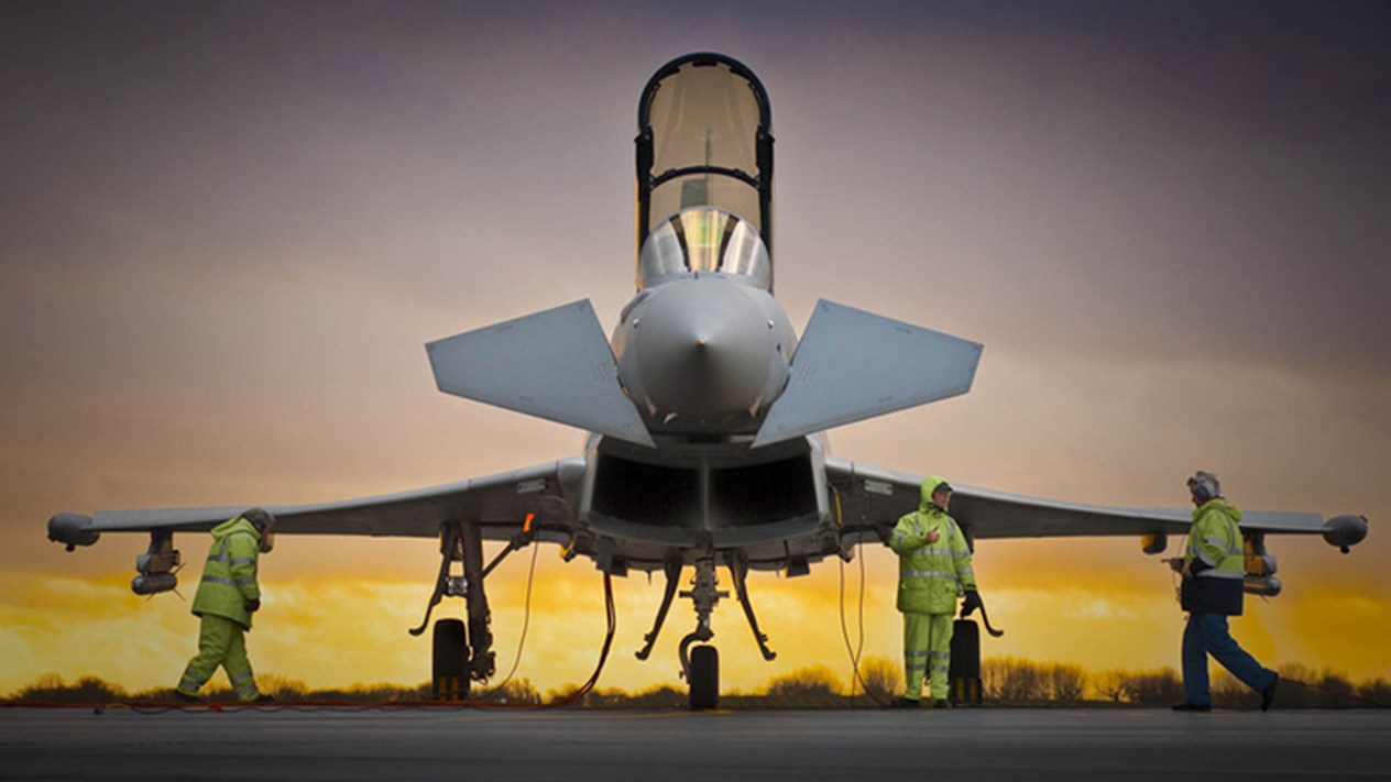 BAE is hoping to clinch a £10 billion deal with Saudi for more Typhoon fighter bombers Photograph: BAE Systems