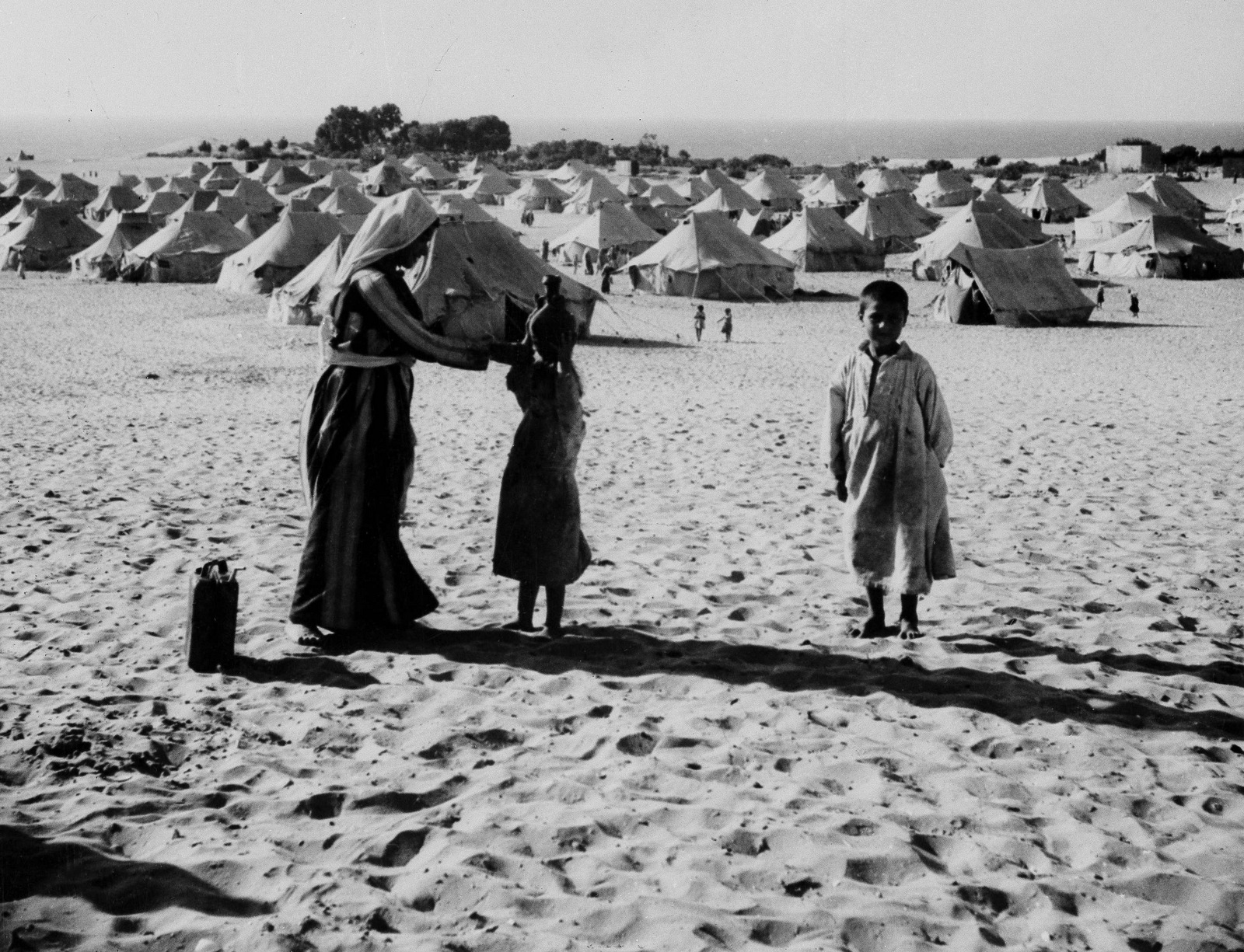 Displaced refugees in 12 camps in the Gaza area. June 2, 1949. (AP Photo)