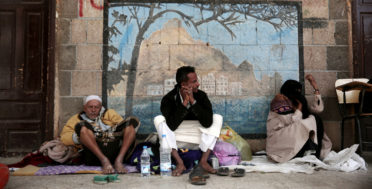 Displaced Yemenis, who fled their homes amid a deadly Saudi/UAE invasion of the port city of Hodeida, sit in a school allocated for IDPs in Sanaa, Yemen, Jun. 23, 2018. Hani Mohammed | AP
