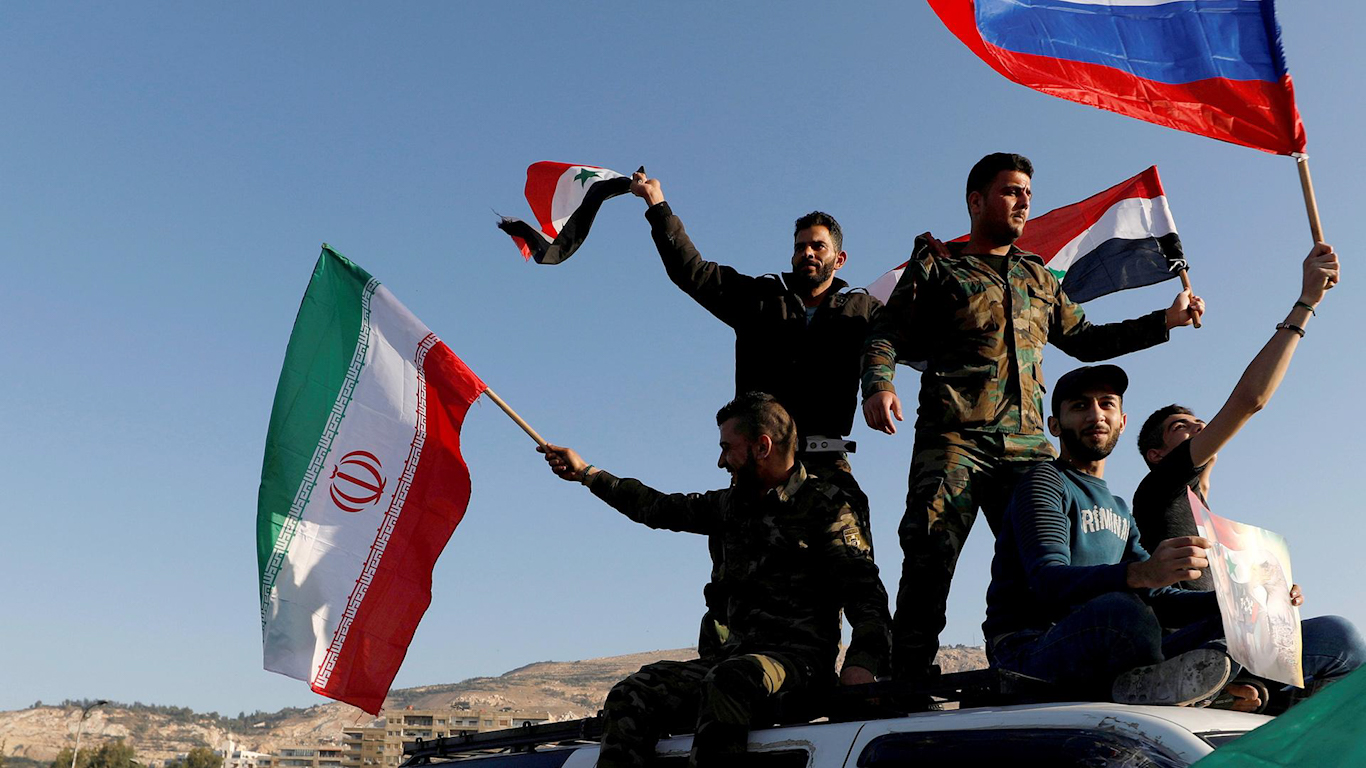 Syria Iran Flags Feature photo