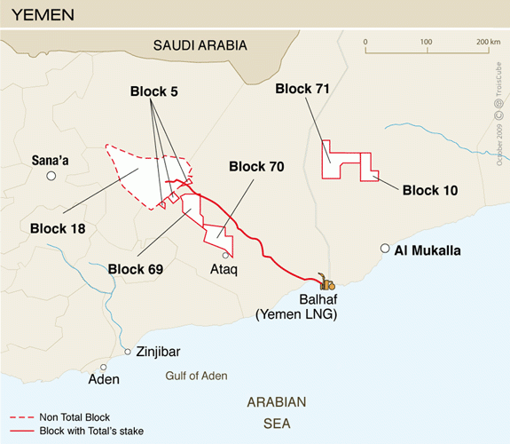 TotalEnergy 也门地图
