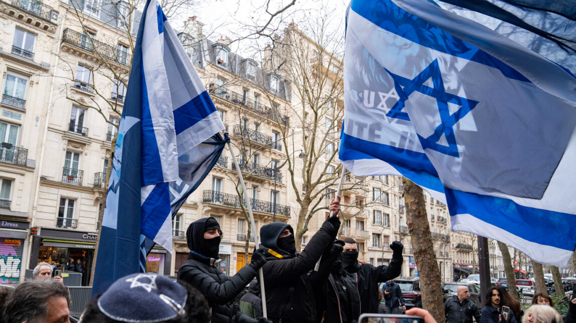 A rally attended by Betar members in Paris, February 9, 2025: Cesar Vilette | Ola News | Sipa via AP Images